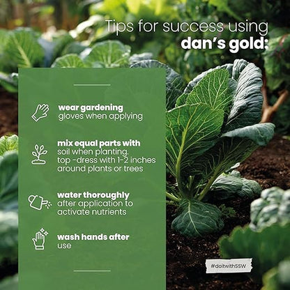 Soil Seed & Water Dan’s Gold Organic Dairy Compost – Rich, Aged Compost for Garden Beds, Raised Beds & Soil Enrichment - OMRI Listed Organic Fertilizer