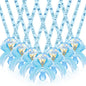 Hotop 36 Pcs Baby Shower Pacifier Necklace Bulk Bear Acrylic Pacifier Necklace for Baby Shower Charm Necklaces Party Favors for Girls Boys Gender Reveal Decoration Table Pieces(Blue,Boy)