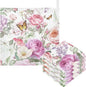 Bolaz Baby Gauze Towels for Kids Soft Handkerchief Newborn 100% Cotton Pink Rose Flower Butterfly Green Leaves Absorbent 12x12 Inch 3 Pack