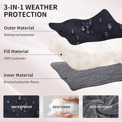 Miracle Baby Bunting Bag for Stroller, Warm Fleece Footmuff with Zippers, Convertible Infant Toddler Sleeping Bag Blanket for Boys Girls