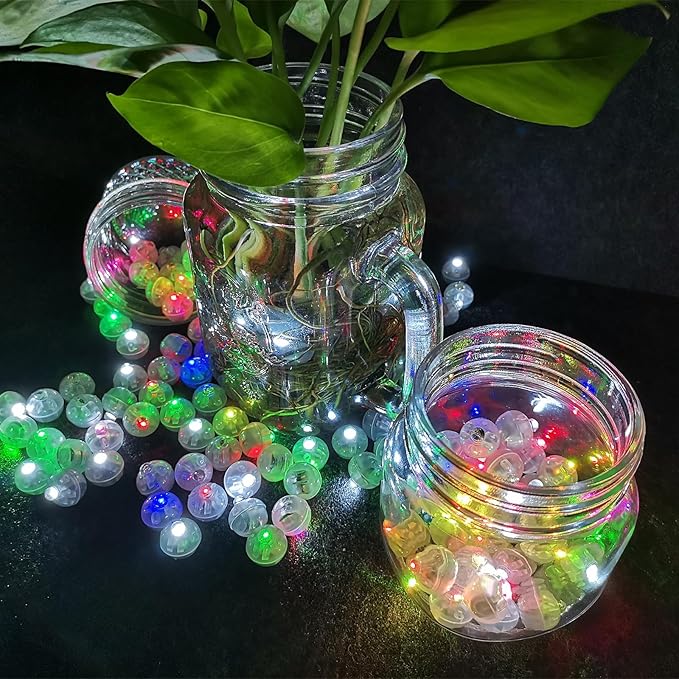100PCs Mini Led Lights with Hook, Waterproof Round Tiny Led Light for Party Decorations Neon Light for Birthday Party and Wedding Decoration, Red