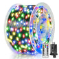 BrightChristmas 600 LED 196 FT Christmas Lights, Waterproof Outdoor String Lights with Remote and Timer, Christmas Tree Lights with 8 Modes Dimmable, Fairy Lights for Holiday Decor (Multicolor)