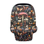 LedBack Butterfly Mushroom Stretchy Car Seat Cover for Babies,Nursing Cover Breastfeeding Cover,Soft Breathable Baby Carseat Canopy