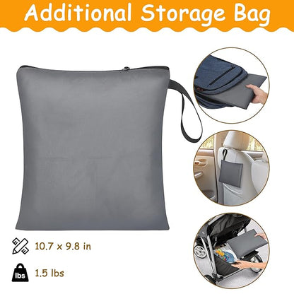 Car Seat Travel Bag Fits Chicco Keyfit 30, Uppababy Mesa, Nuna Pipa Lite, Padded Infant Gate Check Bag for Air Travel, Durable Carrier Bag with Side Pocket and Protective Feet, Extra Storage Bag
