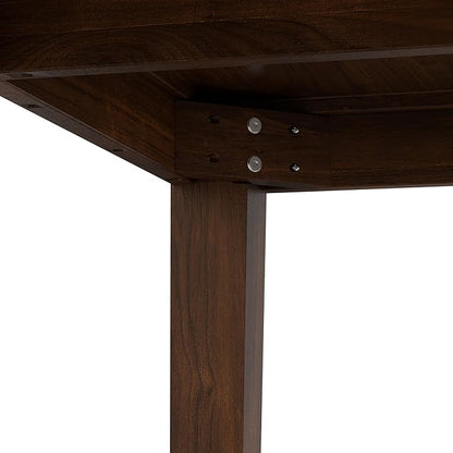 SIMPLIHOME Eastwood Square Dining Table, Solid Wood Walnut Veneer in Walnut, 54 x 54 inches, Contemporary-Style Large Square Kitchen Table for up to 8 People