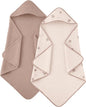 Susurration Hooded Baby Towels for Newborn 2 Pack 100% Muslin Cotton Towel for Babies，Highly Absorbent and Newborn Essential 30x30 Inch Pink Star&Sand