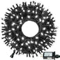 Connectable 100LED 42Ft 13Modes Christmas String Lights Indoor Outdoor | Extendable Green Wire Cool White Christmas Tree Lights with Timer | Twinkle Fairy Light Plug in for Xmas Tree(Cool White)