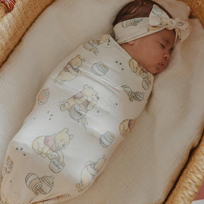 Copper Pearl Baby Stretchy Soft Knit Headband Bow Hunny