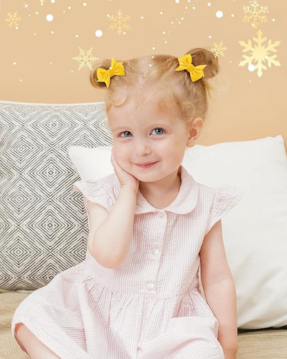 doboi 30PCS Christmas Hair Bows Velvet Baby hair clips 2" mini bows for hair Fully Lined Hair Barrettes Alligators for Infants Toddlers