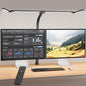 Office Home Desk Lamp,24W Super Bright Eye-Care Desk Lamp,Adjustable Gooseneck Office LED Task Light with Soft Non-Glare Lighting,Suitable for Studying,Reading (Black)