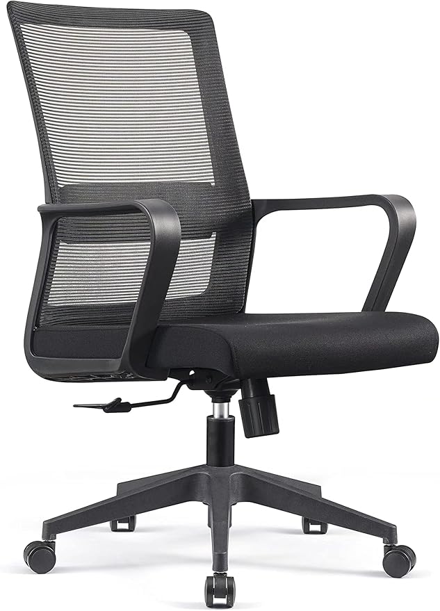 Black Mesh Office Chair - Ergonomic Computer Chair and Desk Chair for Home or Office