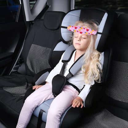 HESTYA 2 Pcs Carseat Head Support Toddler, Stroller Seat Headrest for Sleeping Traveling, Neck Relief Headband Strap for Kids Children Toddler Infant(Fruit)