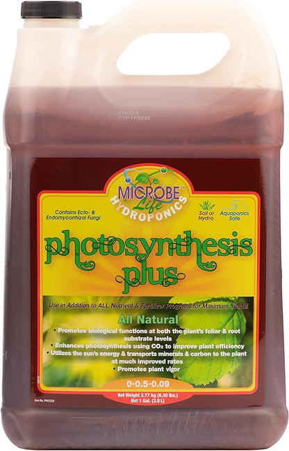 Microbe Life Hydroponics Premium Photosynthesis Plus to Grow Fruits, Vegetables, and Herbs, The Best Professional Big Bud Grow, Use with Any Feeding Systems Including Hydroponics or Soil, 1 Gallon