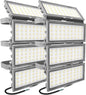 LED Flood Light Outdoor, Led Stadium Lights Super Bright Security Lights 800W (400W*2Pack), 104000Lumen, Adjustable Lighting, Surge 6KV, IP67 Waterproof, 6500K Daylight