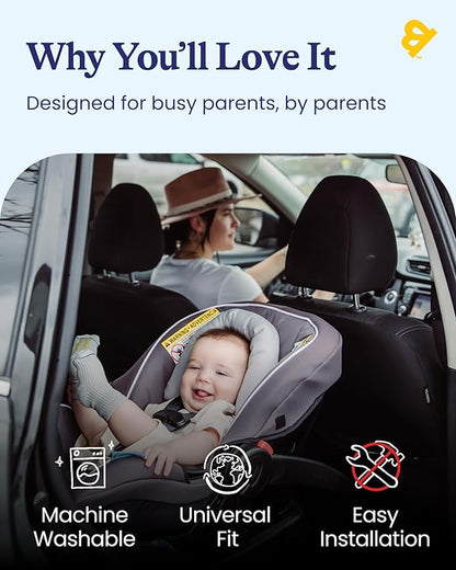 GoldBug Baby & Toddler 2-in-1 Duo Head Support for Car Seats - Grey