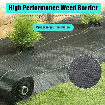 Broadfashion 6.5ft x 300ft Premium 3oz Pro Garden Weed Barrier Landscape Fabric, Durable & Heavy-Duty Weed Block Gardening Mat, Easy Setup & Superior Weed Control, Eco-Friendly & Convenient Design