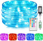 ANJAYLIA 33FT 100 LED Color Changing Rope Lights, 18 Colors Outdoor String Lights with Plug & Remote, Led Rope Lights Outdoor Waterproof, Christmas Lights for Bedroom Deck Halloween Decorations