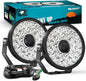 Nilight 9 Inch LED Offroad Driving Lights with DRL 2 PCS 160 W Round Hyper Spot Beam Offroad Light w/ 12 AWG DT Connector Wiring Harness Kit for Jeep Truck ATV UTV SUV