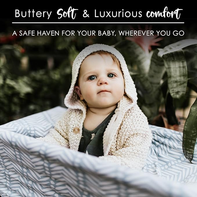 Milk Snob Original 5-in-1 Cover - Added Privacy for Breastfeeding, Baby Car Seat, Carrier, Stroller, High Chair, Shopping Cart, Lounger Canopy - Newborn Essentials, Nursing Top, Soho