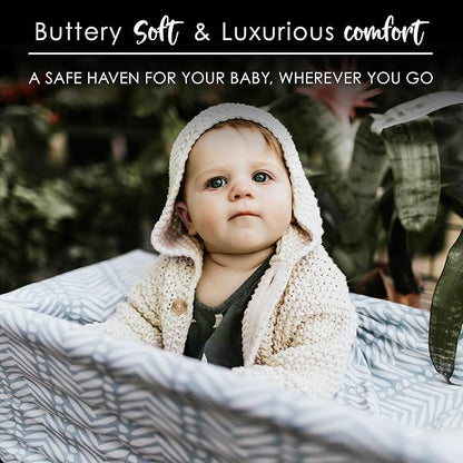 Milk Snob Original 5-in-1 Cover - Added Privacy for Breastfeeding, Baby Car Seat, Carrier, Stroller, High Chair, Shopping Cart, Lounger Canopy - Newborn Essentials, Nursing Top, Soho