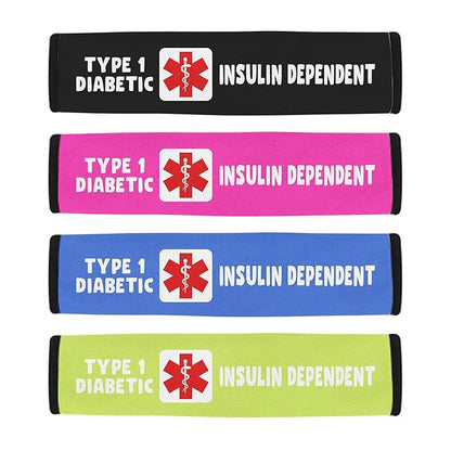 Type 1 Diabetic Insulin Dependent Custom Color Size Medical Car Seat Belt Cover for Adults Girls and Boys Seatbelt Belt Strap Shoulder Pad for a Driving 75