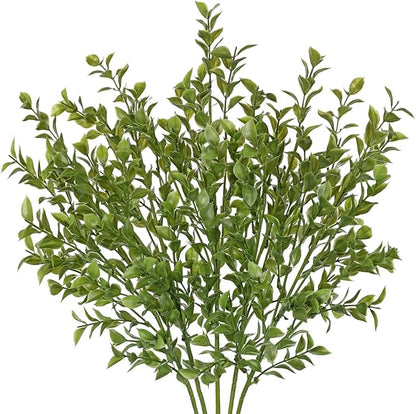 Artificial Eucalyptus Stems 26.7" Fake Green Leaf Branches for Floral Arrangements, Faux Plant Farmhouse Decor, Home Wedding Decorations Green