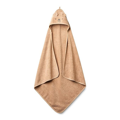 Hooded Baby Towel - 100% Organic Cotton Baby Bath Towels – Baby Towels, Baby Bath Towels for Baby Boy, Baby Girl, 32" x 32" Super-Soft and Absorbent Baby Towels for Newborn (Bear - Natural)