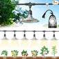 Outdoor Grow Lights with Timer, Full Spectrum Greenhouse Grow Lights with Timer For Outdoor Plants, IP65 Waterproof String Grow Light Outdoor, UL Certified Daisy Chain LED Grow Light, 21.3FT