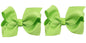 3 Inch Baby Girl Hair Bows Boutique Hair Clip Teens Toddlers Hairpin Headwear - Set of 2 (Light Green)
