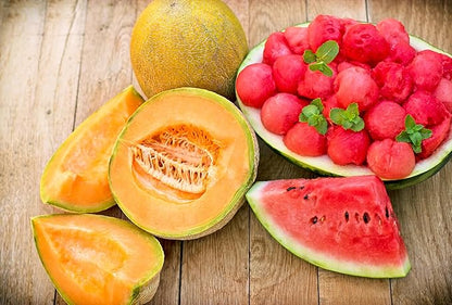 Melon Seeds Variety Pack for Planting – 4 Non-GMO Heirloom Varieties: Crimson Sweet & Sugar Baby Watermelon, Honeydew, Hale's Best Jumbo Cantaloupe – High Germination, USA-Grown Garden Fruit Seeds