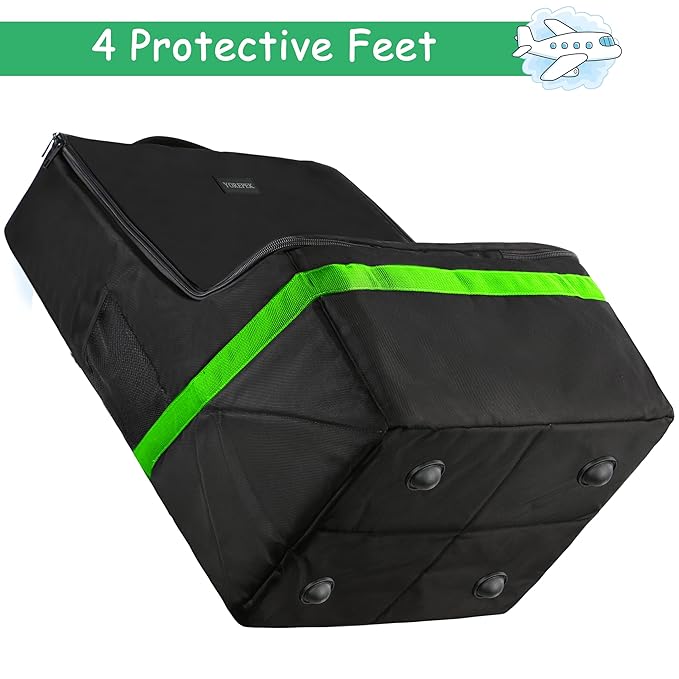 YOREPEK Car Seat Travel Bag, Padded Car Seats Backpack for Air Travel, Heavy Duty Carseat Travel Bag for Airplane, Airport Gate Check Bag (Green)