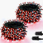 2 Pack 66FT 200 LED Red and White Christmas String Lights Indoor Outdoor, 13 Modes Extendable Christmas Tree Lights with Timer & Memory, Waterproof Twinkle Xmas Lights for Tree Holiday Party Garden