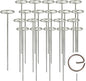 Palmhomee Garden Staples Anti-Rust Galvanized Garden Stakes Circle Top Landscape Pins Ground Cover Fabric Stakes Securing Lawn Fabric Weed Barrier (6 inches - 20 Pieces)