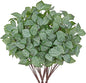 Hollyone 5 Bundles Artificial Greenery Plants Stems Faux Fittonia Leaves Plant Bouquet Fillers for Arrangement, Fake Shrub Bushes Plants for Home Centerpiece Indoor Outdoor Garden Patio Porch