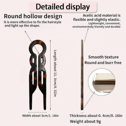 4PCS Prestige French Hair Pins - Serrated Anti-Slip Design, Curved Angle for Better Head Fit, New Elegant Hair Accessories for Women, Suitable for All Hair Types