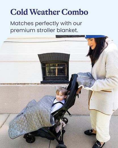 Goldbug Baby Blanket for Strollers & Car Seats - Weather-Resistant Shell - Warm Fleece Lined - Packable