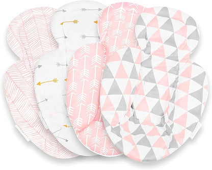Infant Insert Compatible with 4Moms Mamaroo & Rockaroo – Car Seat Insert 2 Pack – Reversible Infant Car Seat Insert – Soft Plush Minky Car Seat Head Support Insert