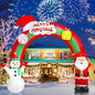 EBANKU 10 FT Christmas Inflatable Santa Claus Snowman Rainbow Archway Decorations with Build-in LEDs, Holiday Inflatables Decorations for Party Indoor, Outdoor, Lawn, Garden Decor