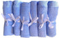 BY LORA Soft Face Cloths for Newborn, Absorbent Bath Face Towels, Baby Wipes, Burp Cloths or Face Towels, 6-Pack, Blue