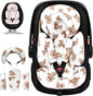 Tinlyfinly Infant Car Seat Insert with Removable Cushion for Preemie to Toddler, Reversible Newborn Carseat Insert for Baby Head Body Support, Fits for Stroller, Baby Swing, Bouncer (Teddy Bear)
