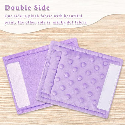 SWESEN Baby Car Seat Belt Covers for Boys and Girls, Carseat Shoulder Padding, Soft Car Seat Neck Cover, Mink Car Seat Straps Shoulder Pads, Solid Colour Stroller Strap Cover for Baby Kids, Purple