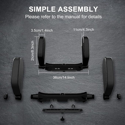 Car Headrest Pillow, Roadpal Adjustable Sleeping Headrest for Car Seat, Head Neck Support Rest Pillows for Kids Adults Travel, Only fit for Car Seat Headrest with Poles-Black