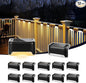 PATIOWIN Solar Deck Lights Outdoor, Solar Step Lights Waterproof Led Lights for Outdoor Stairs, Step, Fence, Patio,Yard,Porch and Balcony(12 Pack,Warm White)