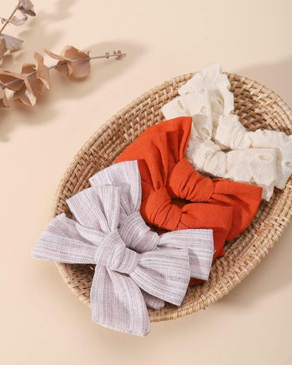 doboi 20PCS 3.6 Inches Baby Girls Linen Hair Bows Clips 10 Colors Fully Lined Hair Barrettes Accessories for Babies Infant Toddlers Kids in Pairs