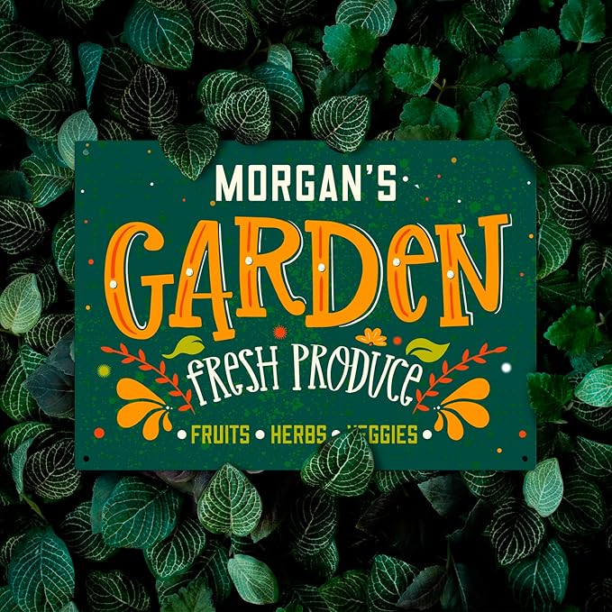 Custom Garden Signs, Personalized Sign for Garden, Ideal for Mom, Mother Or Christmas Gift Sign, 12x18 Inches, Rust Free .063 Aluminum, Fade Resistant, Made in USA by Sigo Signs
