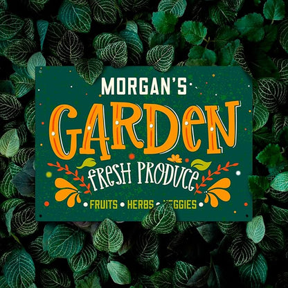 Custom Garden Signs, Personalized Sign for Garden, Ideal for Mom, Mother Or Christmas Gift Sign, 12x18 Inches, Rust Free .063 Aluminum, Fade Resistant, Made in USA by Sigo Signs