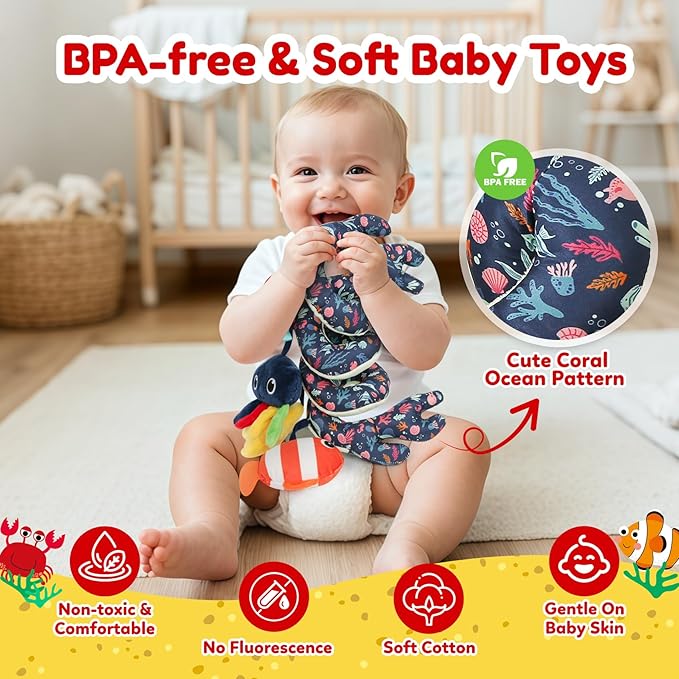 Spiral Car Seat & Stroller Activity Toy,Car Seat Toys for Babies 0-6 Months Boy,Baby Spiral Hanging Plush Activity Toys Thank You Gifts for Newborn 0 3 6 9 12 Months Baby Boys Girls