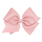 Wee Ones Girls' Classic Grosgrain Hair Bows with Plain Wrap Center, No-Slip Hair Clip, Handmade, Nectar, Mini King