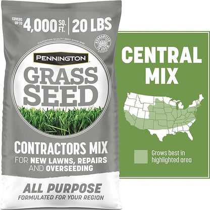 Pennington Contractors Grass Seed Mix Central 20 lb
