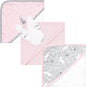Hudson Baby Unisex Baby Cotton Rich Hooded Towels, Pink Unicorn, One Size